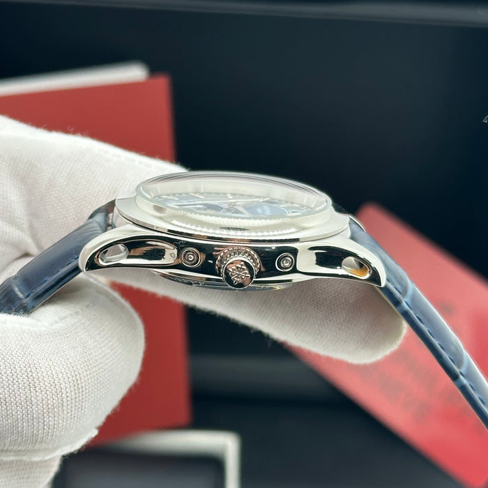 Patek Philippe Annual Calendar Moonphase Blue Dial – Leather Strap