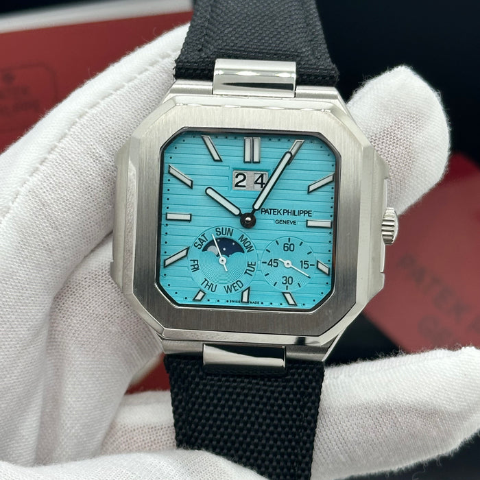 Patek Philippe Cubitus Annual Calendar – Turquoise Dial on Fabric Strap