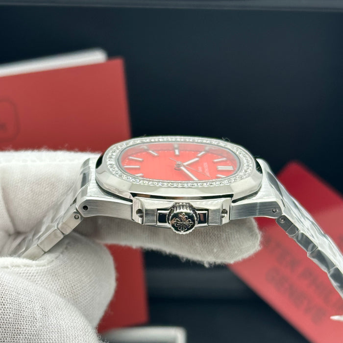 Patek Philippe Nautilus 40MM – Ruby Red Diamond Bezel Edition