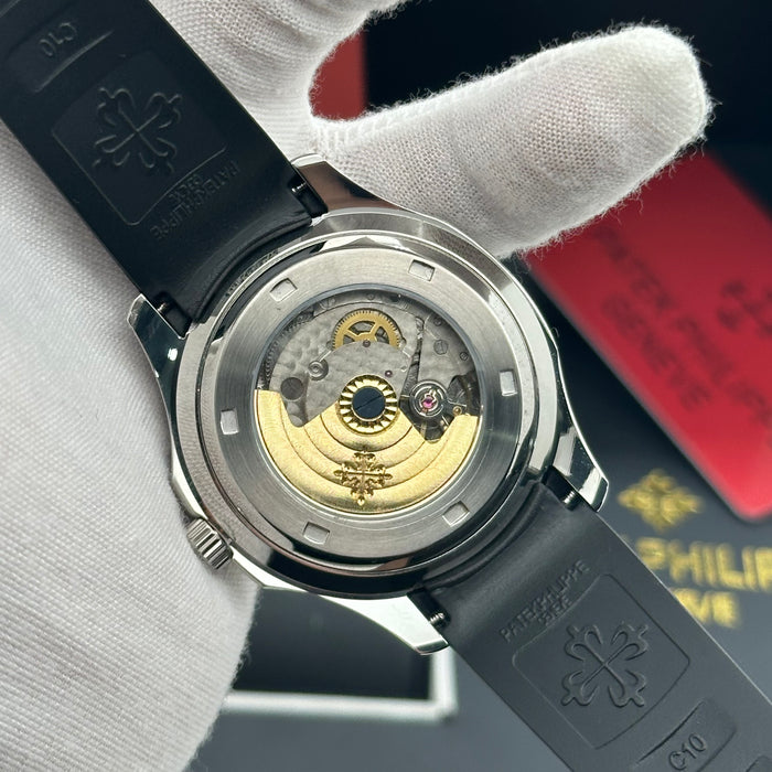 Patek Philippe Aquanaut 40MM Diamond Bezel Automatic Watch – Black Dial & Rubber Strap