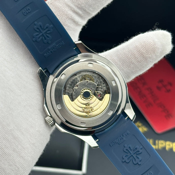 Patek Philippe Aquanaut 40MM Blue Dial Diamond Bezel Edition & Blue Rubber Strap