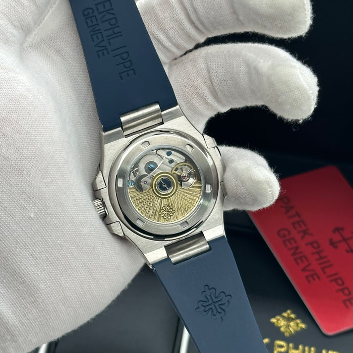 Patek philippe Nautilus Perpetual Calendar MoonPhase - Blue Dial & Blue Rubber Strap