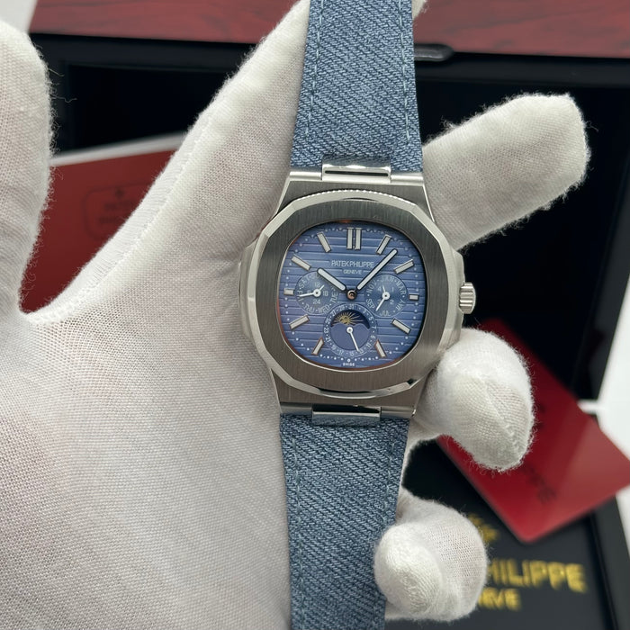 Patek Philippe Nautilus Perpetual Calendar – Blue Dial (Fabric Strap)