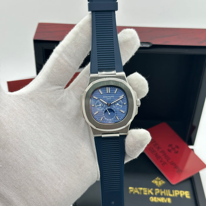 Patek philippe Nautilus Perpetual Calendar MoonPhase - Blue Dial & Strap