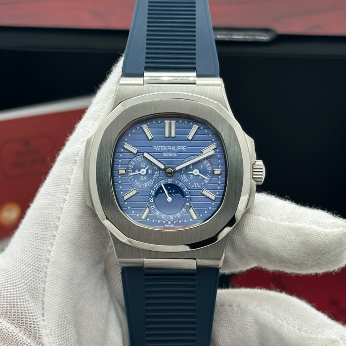 Patek philippe Nautilus Perpetual Calendar MoonPhase - Blue Dial & Strap
