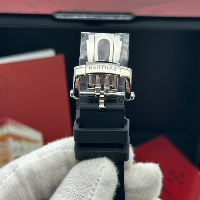 Patek philippe Nautilus Perpetual Calendar MoonPhase - Green Dial & Black Rubber Strap