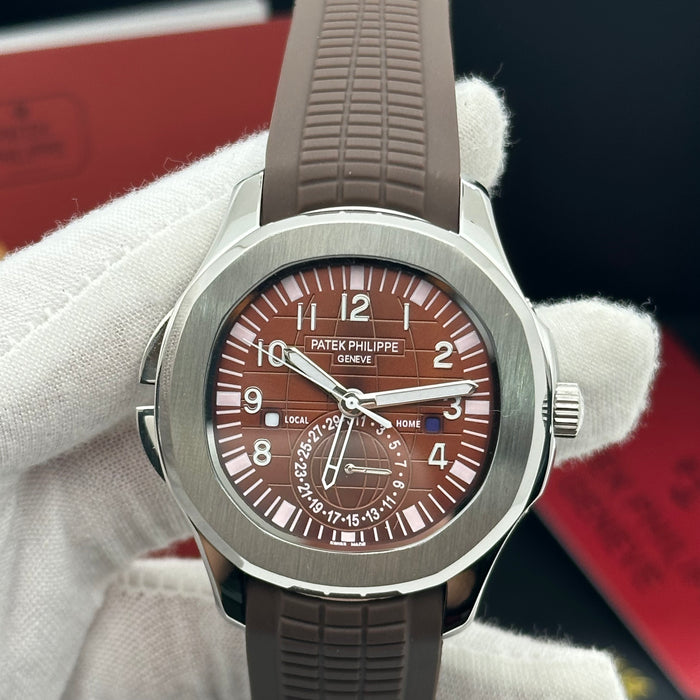 Patek Philippe Aquanaut Travel Time - Brown Dial & Composite Brown Strap
