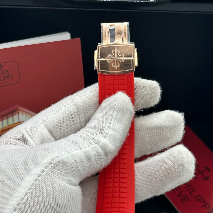 Patek Philippe Aquanaut Rose gold Case - Red Composite Tropical