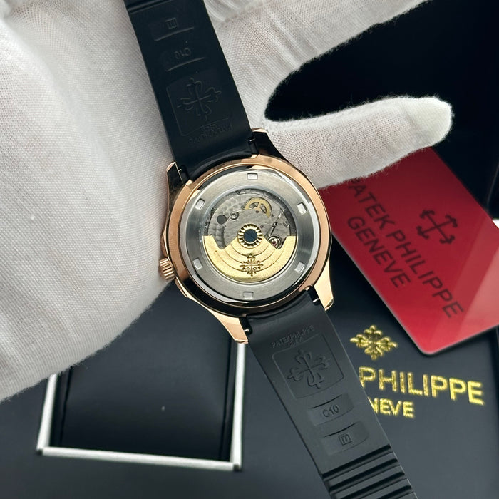Patek Philippe Aquanaut Rose Gold - White Dial - Black Composite Strap