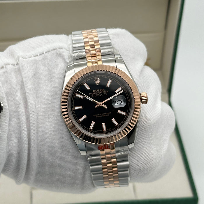 Rolex Datejust 41 mm Two-Tone Black Dial