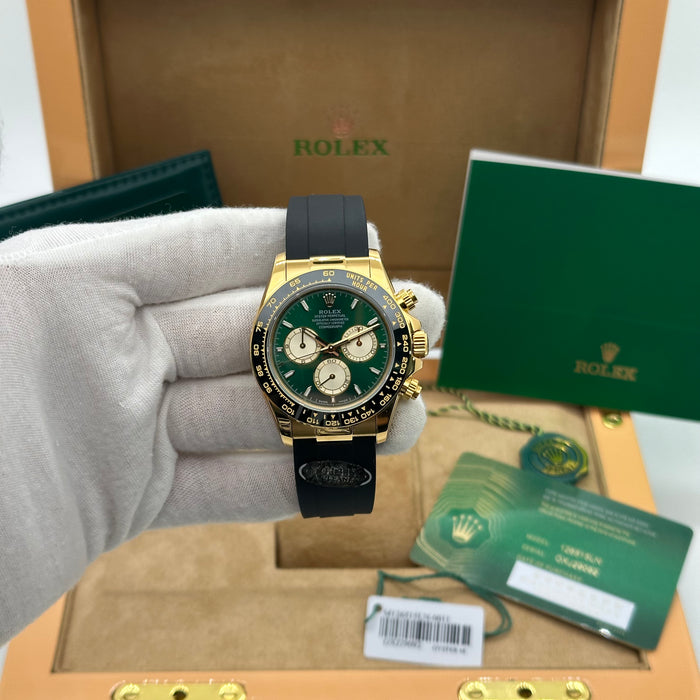 Rolex Daytona Gold Automatic Chronograph - Green Dial – Swiss Super Clone - OXJ29092