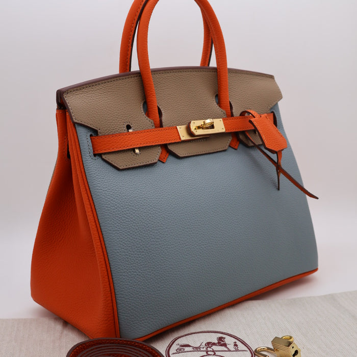 Hermès Genuine Leather MultiColor Women Bag