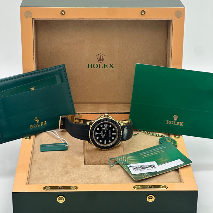 Rolex Yacht-Master 42mm Gold Marine Diver – Black Dial – Premium Edition - Swiss Super Clone - W4785480