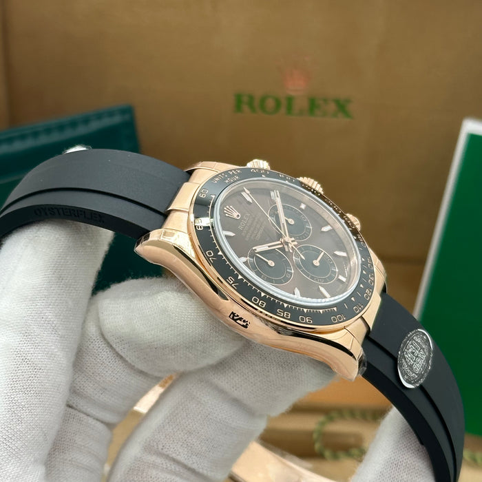 Rolex Daytona 40mm Everose Gold – Chocolate Dial Oysterflex | Swiss Super Clone 1:1 H88F4015