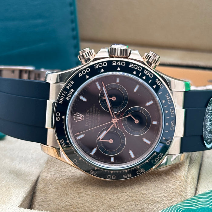 Rolex Daytona 40mm Everose Gold – Chocolate Dial Oysterflex | Swiss Super Clone 1:1 H88F4015