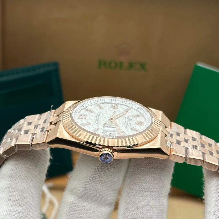 Rolex Oyster Perpetual Land-Dweller 41MM Rose Gold Watch - Swiss Super Clone 4M778520