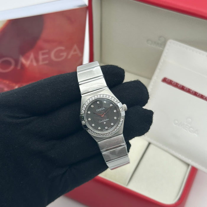 OMEGA Constellation 25mm , Steel On Steel Black Dial