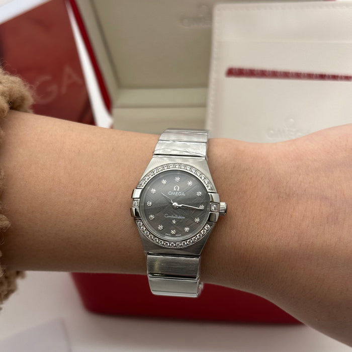OMEGA Constellation 25mm , Steel On Steel Black Dial