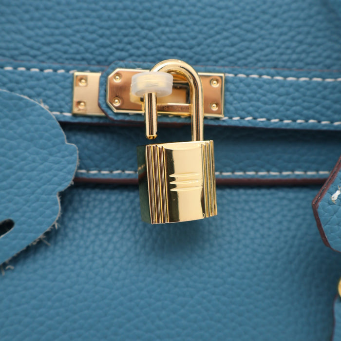 Hermes Genuine Leather Gold Lock Women Bag