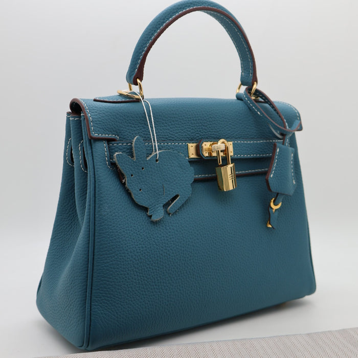 Hermes Genuine Leather Gold Lock Women Bag