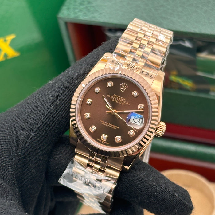 Rolex Datejust 36mm Rose Gold Brown Dial