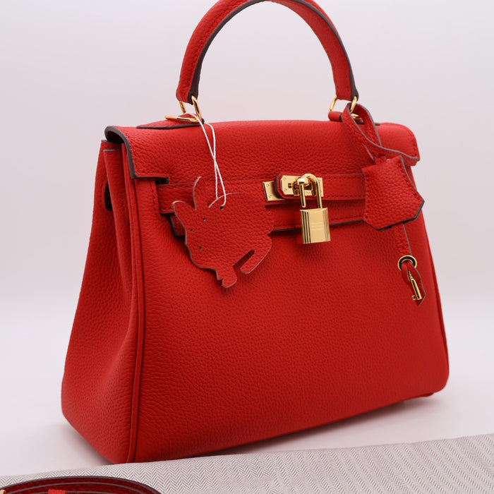 Hermes Genuine Leather Gold Lock Women Bag