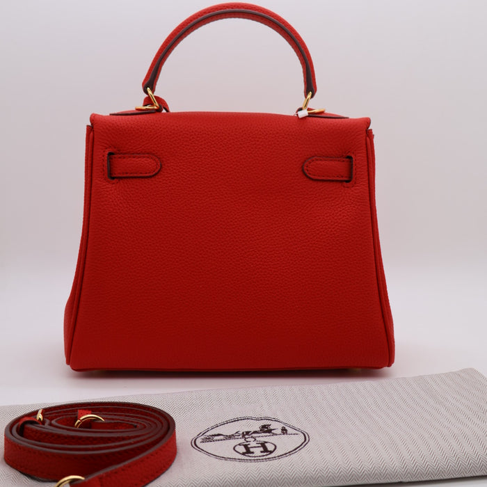 Hermes Genuine Leather Gold Lock Women Bag