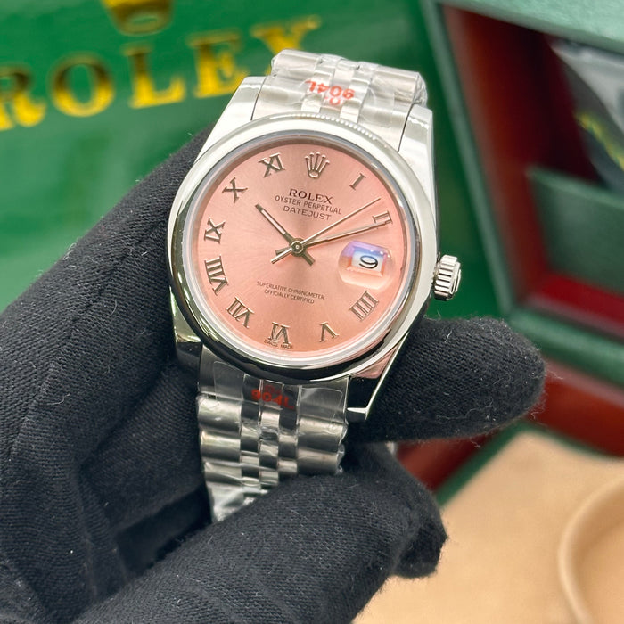 Rolex Datejust 36mm Roman Rose Dial
