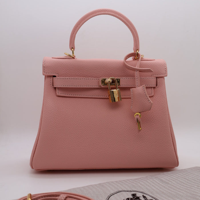 Hermes Genuine Leather Gold Lock Women Bag