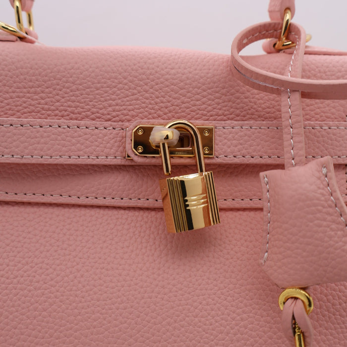 Hermes Genuine Leather Gold Lock Women Bag