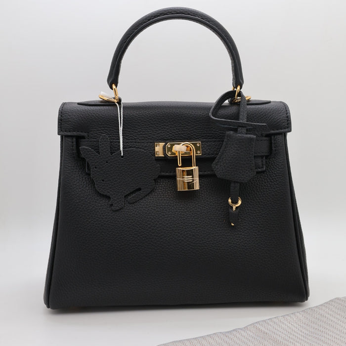 Hermes Genuine Leather Gold Lock Women Bag