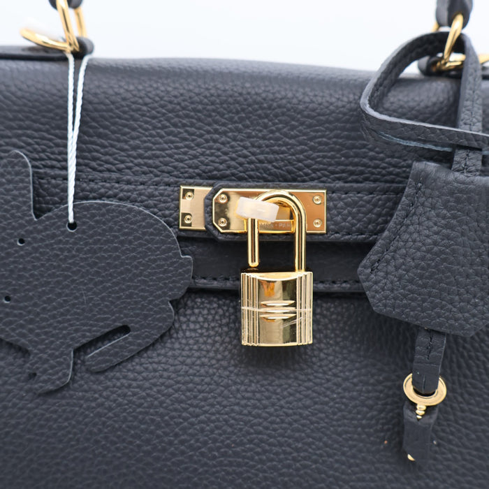 Hermes Genuine Leather Gold Lock Women Bag