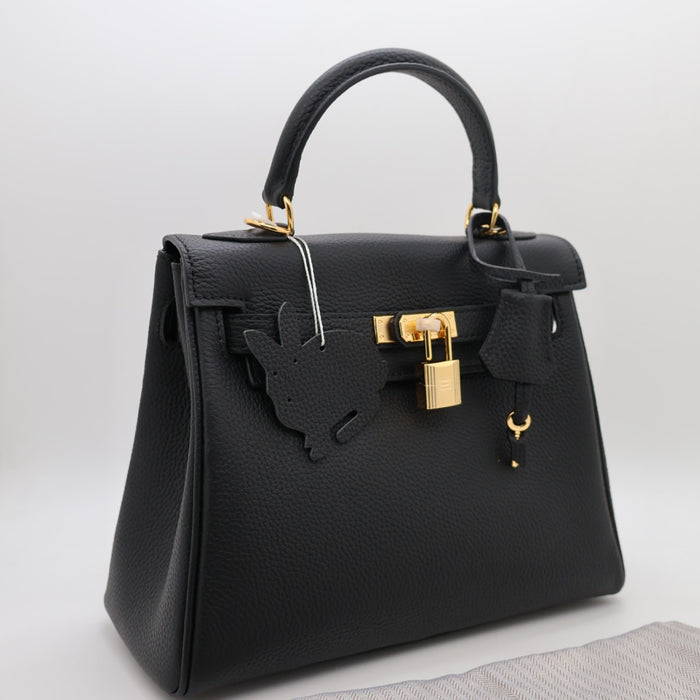 Hermes Genuine Leather Gold Lock Women Bag