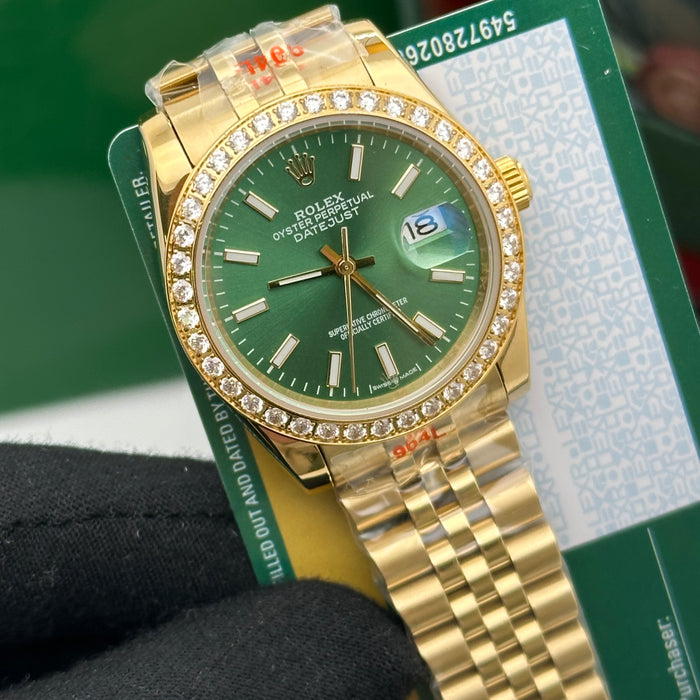 Rolex Datejust 36mm Gold  Green Dial