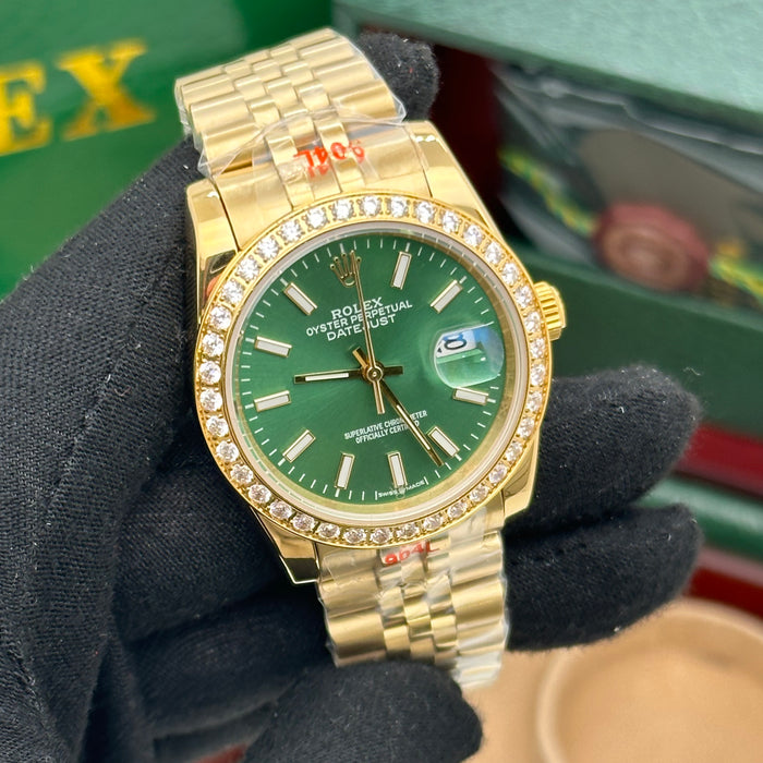 Rolex Datejust 36mm Gold  Green Dial