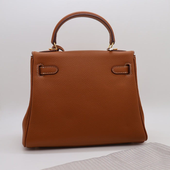Hermes Genuine Leather Gold Lock Women Bag