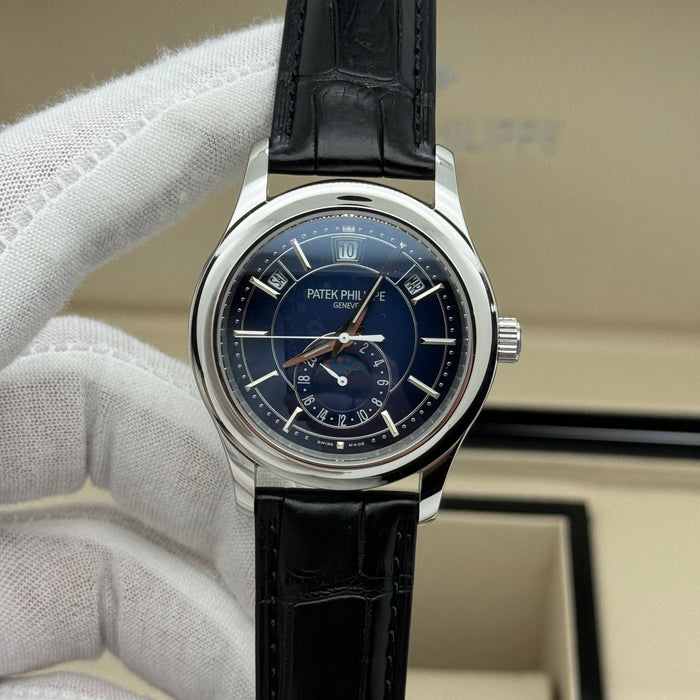 Patek Philippe Annual Calendar – Blue Dial – Leather Strap – Swiss Super Clone