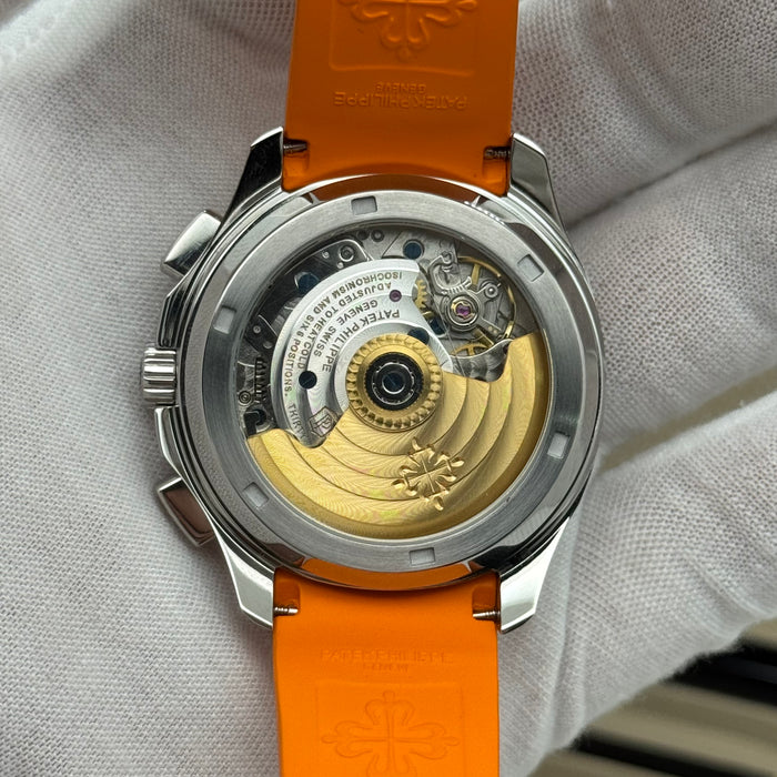Patek Philippe Aquanaut Chronograph 5968A – Swiss Super Clone (Orange Rubber Strap)