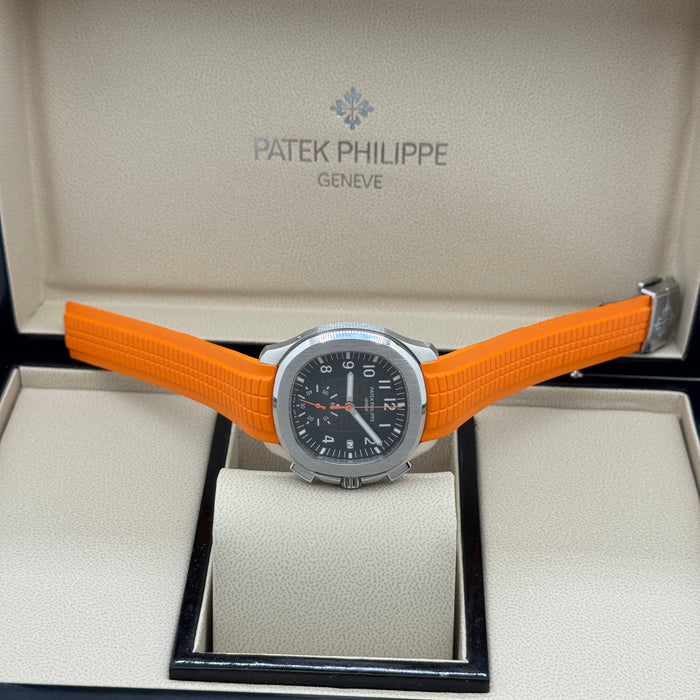Patek Philippe Aquanaut Chronograph 5968A – Swiss Super Clone (Orange Rubber Strap)