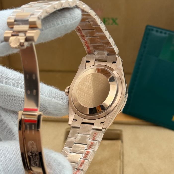 Rolex President Style Automatic Watch – Turquoise Stone Dial – Diamond Bezel