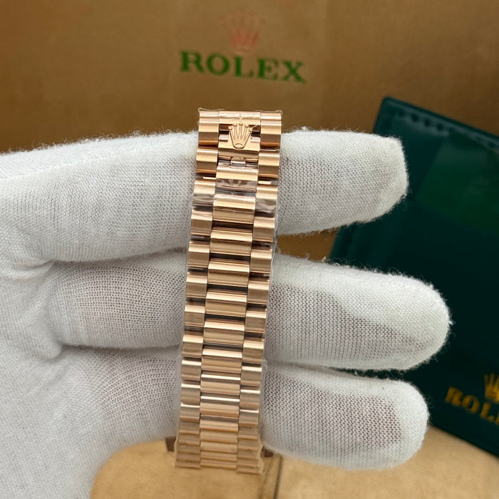 Rolex President Style Automatic Watch – Turquoise Stone Dial – Diamond Bezel