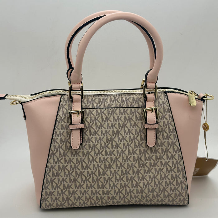 Michael Kors Mercer Medium Satchel Bag – Signature MK Canvas & Leather