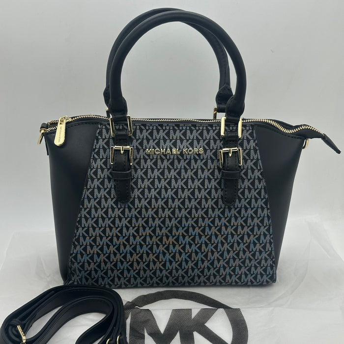 Michael Kors Mercer Medium Satchel Bag – Signature MK Canvas & Leather