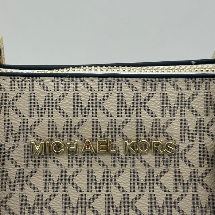 Michael Kors Mercer Medium Satchel Bag – Signature MK Canvas & Leather
