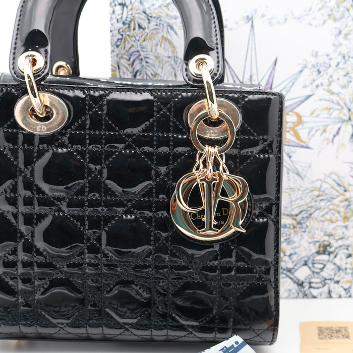 Christian Dior Lady Dior Medium Bag – Patent Cannage Leather