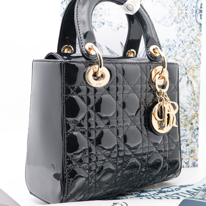 Christian Dior Lady Dior Medium Bag – Patent Cannage Leather
