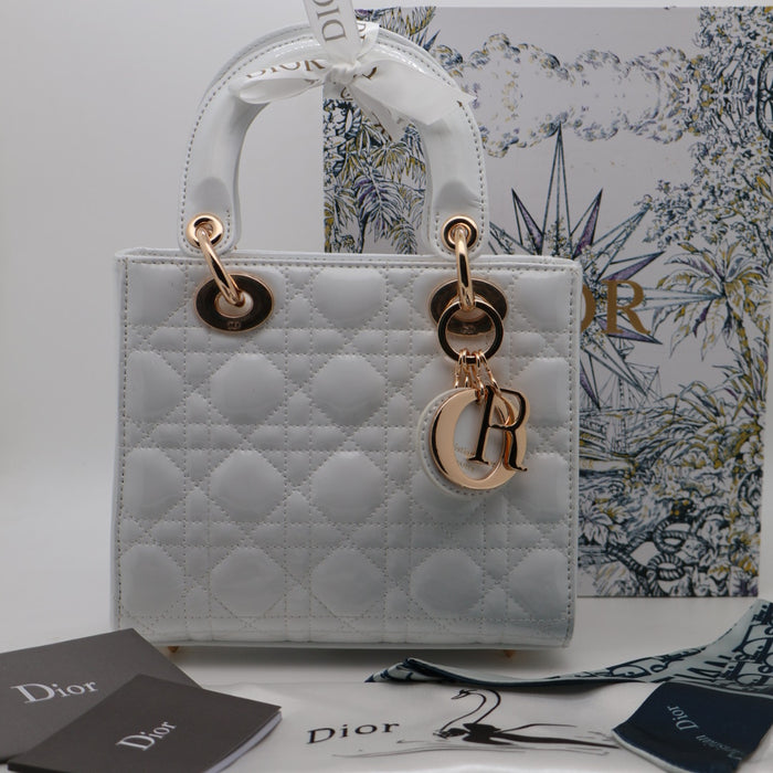 Christian Dior Lady Dior Medium Bag – Patent Cannage Leather