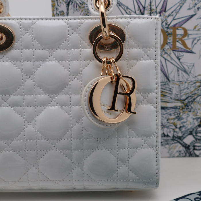 Christian Dior Lady Dior Medium Bag – Patent Cannage Leather
