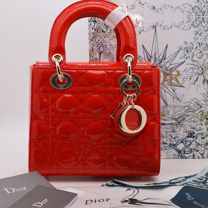 Christian Dior Lady Dior Medium Bag – Patent Cannage Leather