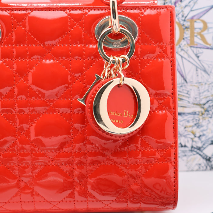 Christian Dior Lady Dior Medium Bag – Patent Cannage Leather